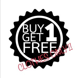 Buy one, get one item of clothing free!